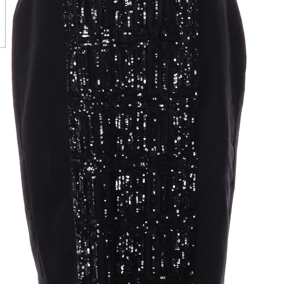 Party skirt, Pencil Black Sequence Skirt SZ 6, Christmas Party Skirt, new year - Picture 14 of 16